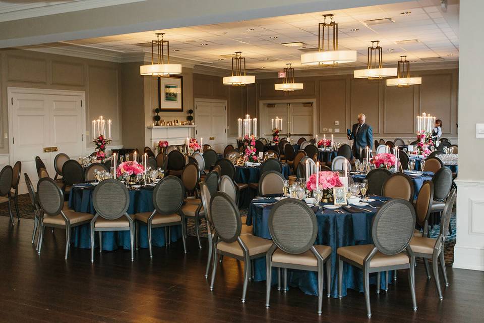 Table set up with centerpiece