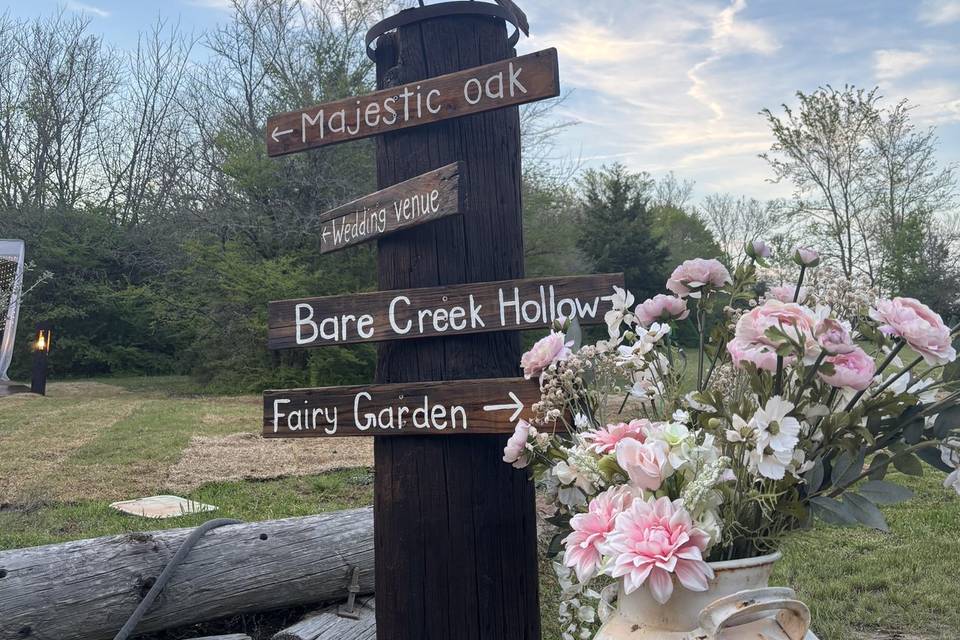 Rustic signage