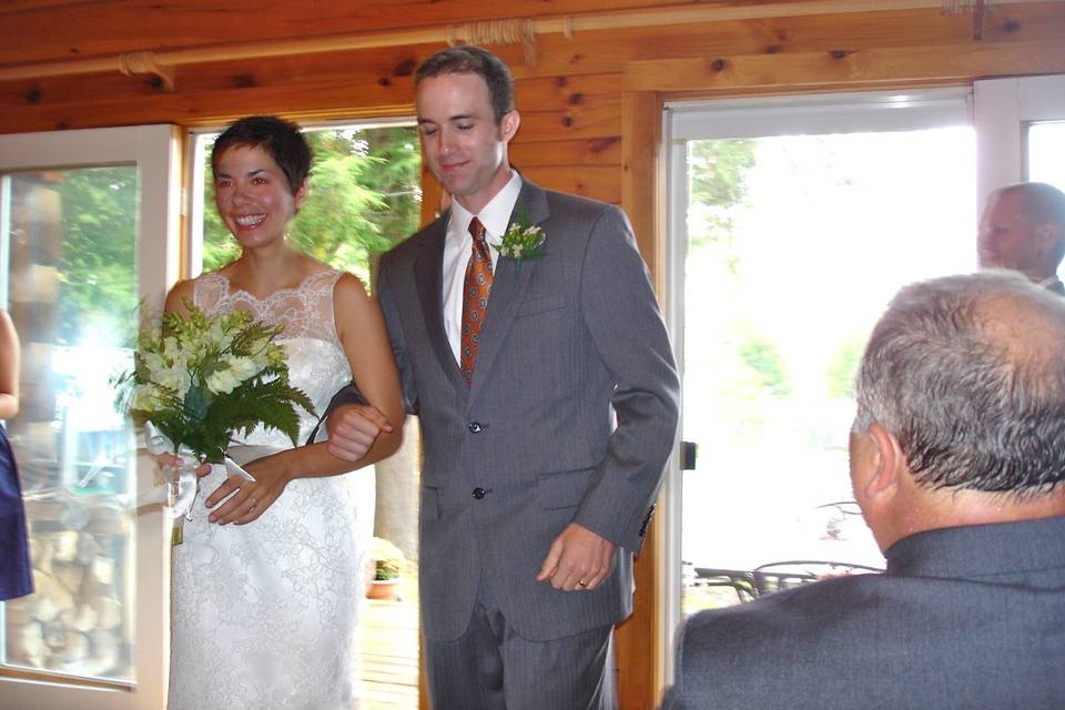 Bride and her groom