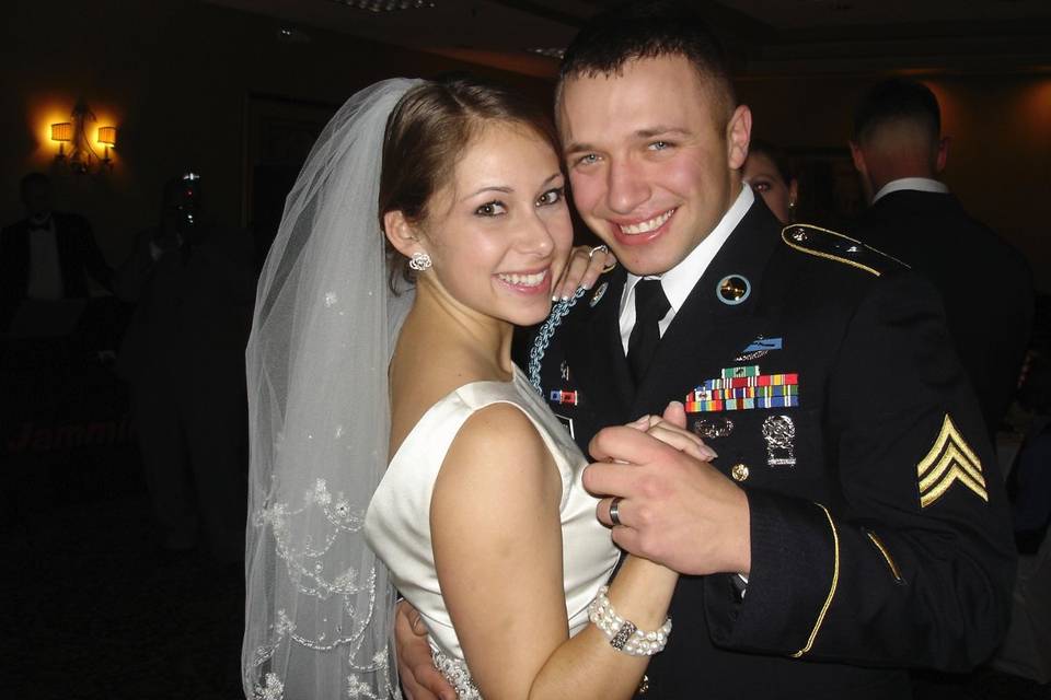 Newlyweds on the dance floor