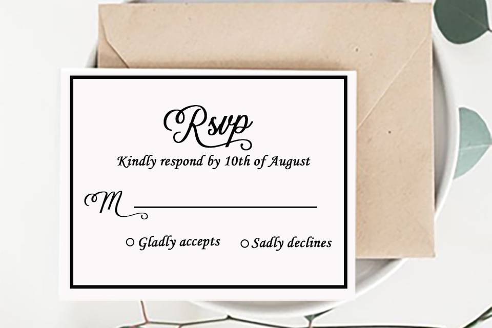 Wedding RSVP CARD