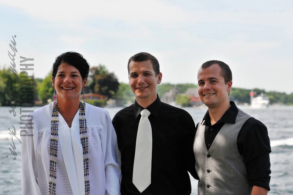 Post-ceremony by the water