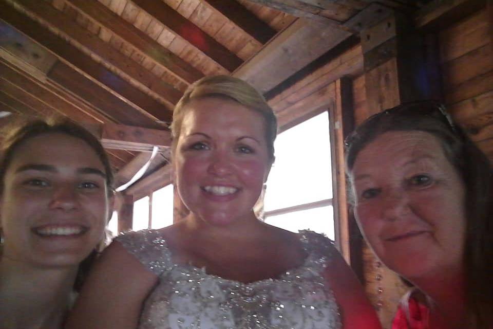 Bride and friends