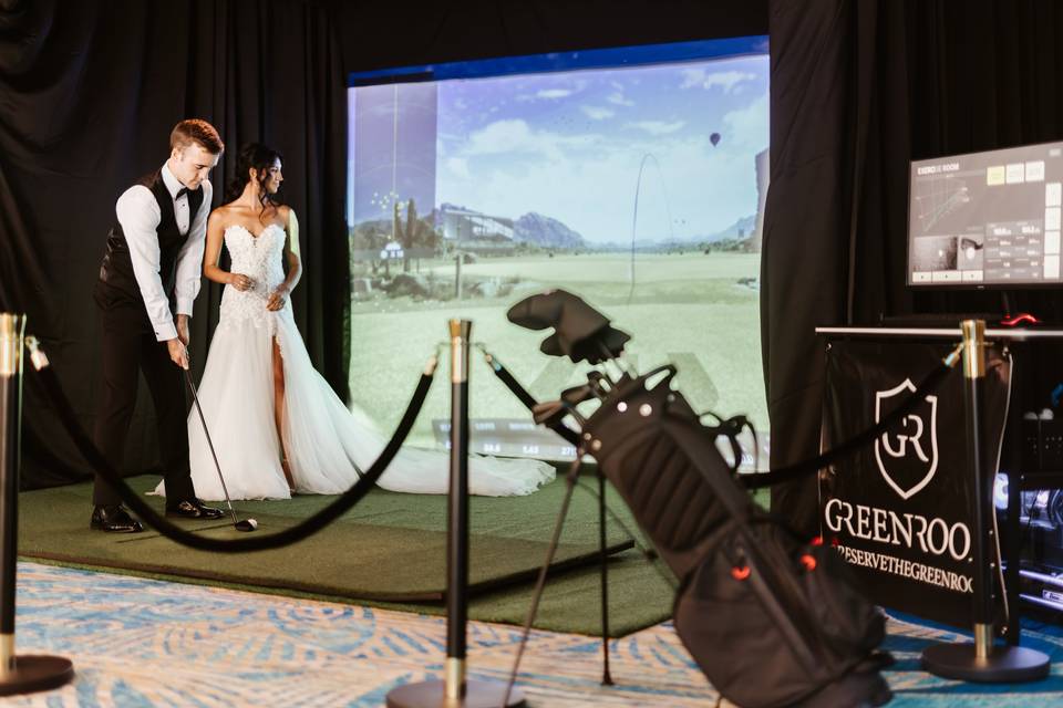 Luxury Golf Simulator Wedding