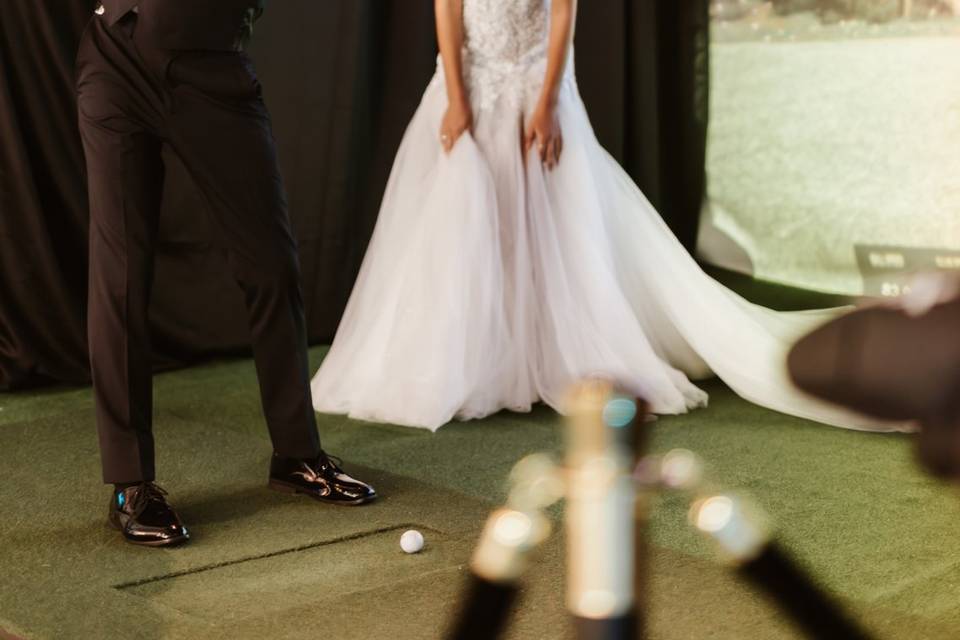 Luxury Golf Simulator Wedding