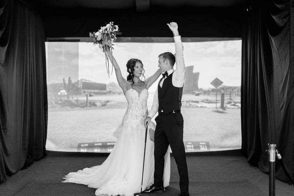 Luxury Golf Simulator Wedding