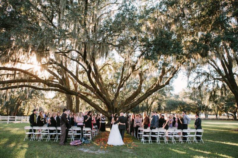 Outdoor wedding ceremony