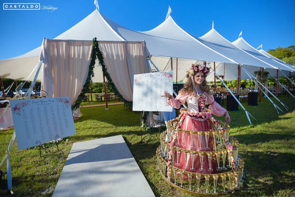 Entrance to the reception tent