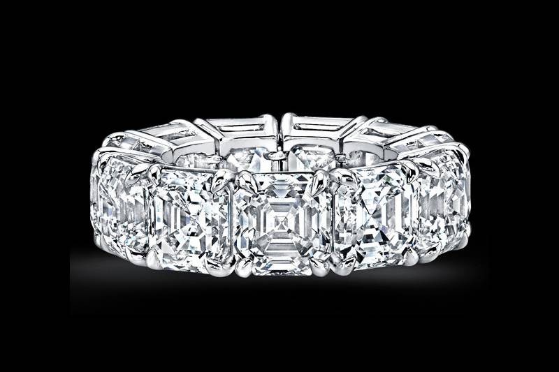 Asscher Cut Diamond Eternity Band*Available in all sizes and qualities*Call for a quote - 213-627-4179www.roxburyjewelry.cominfo@roxburyjewelry.com