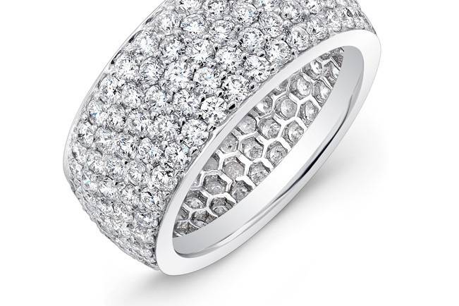 5 Row Pave Diamond BandCall for price - 213-627-4179www.roxburyjewelry.cominfo@roxburyjewelry.com