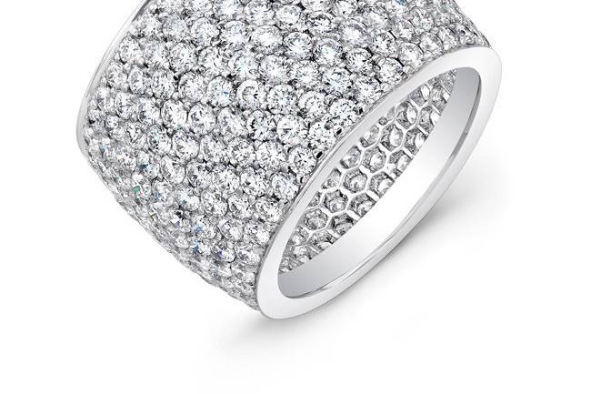7 Row Pave Diamond BandCall for price - 213-627-4179www.roxburyjewelry.cominfo@roxburyjewelry.com