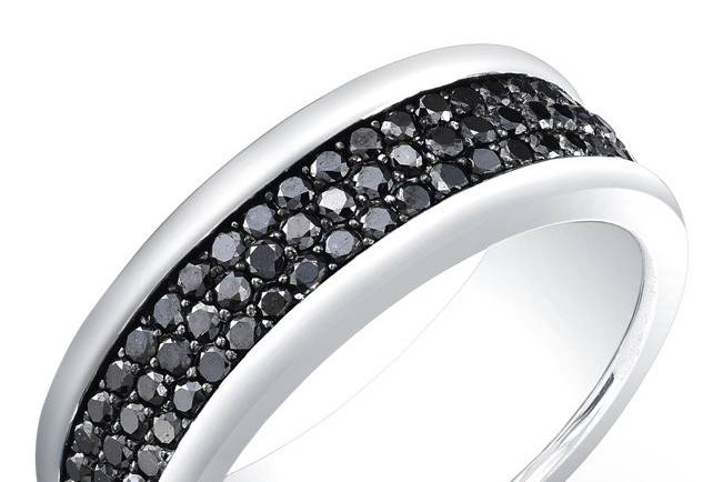 3 Row Black Diamond Pave RingCall For Price - 213-627-4179www.roxburyjewelry.cominfo@roxburyjewelry.com