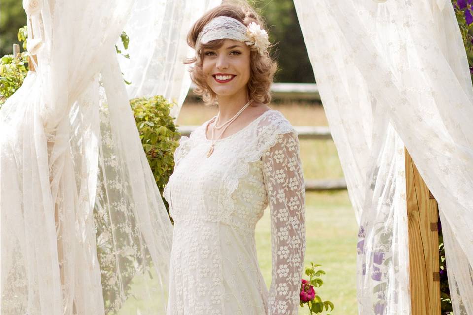 Natasha Girls Cover Up - Whether she's part of the ceremony or the guest of honor at a party, she'll feel like the grown-up she's aspiring to be with this stunning cover-up gracing her shoulders. Heirloom-inspired cotton/nylon tulle with an embroidered floral motif.