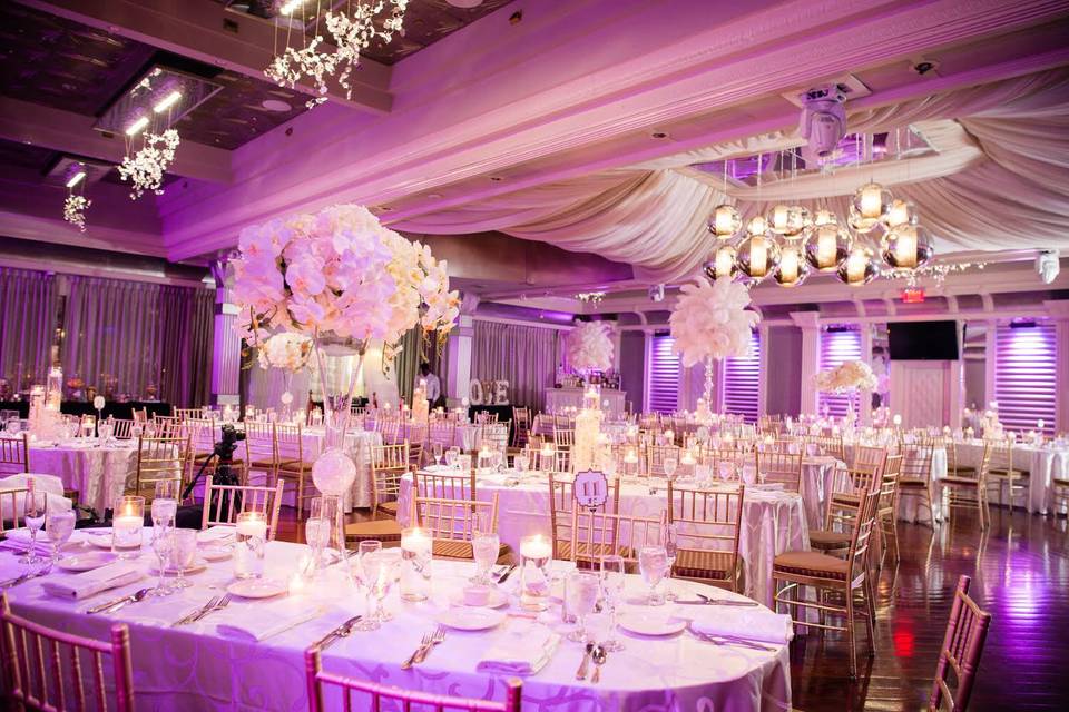 Tall white flower centerpiece