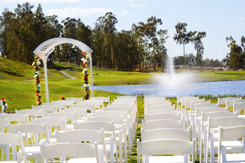 Wedding ceremony setting