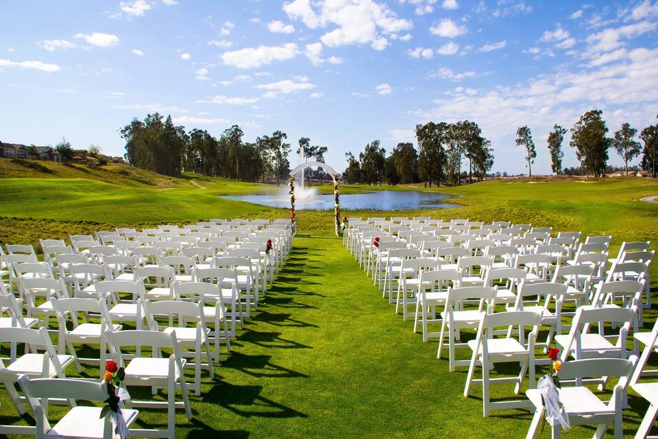 Wedding ceremony setting