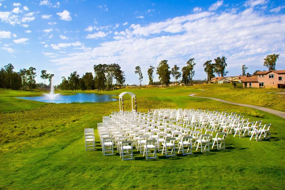 Wedding ceremony setting