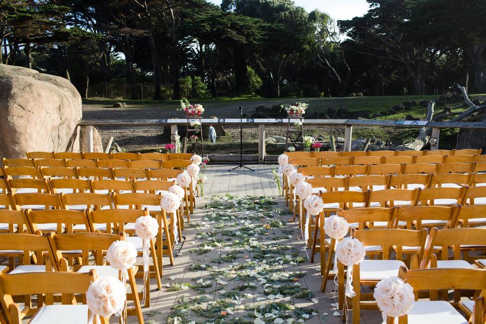 Wedding ceremony area