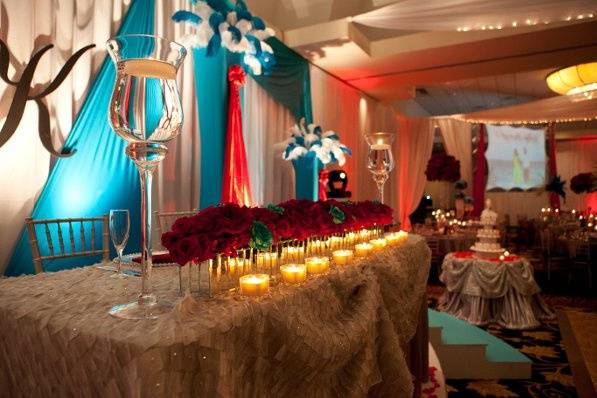 Wedding reception area