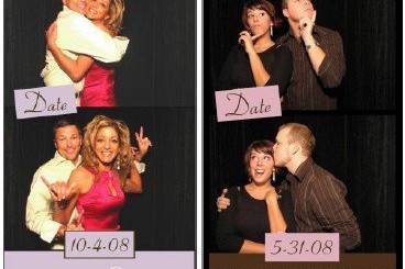 Save the Dates by ShutterBooth! Available as magnet photo strips, they're the perfect Save the Date to let guests know that your wedding is going to be the party of the century!