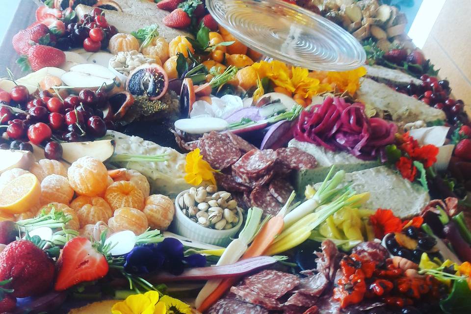 Messy Cheese Grazing Table
