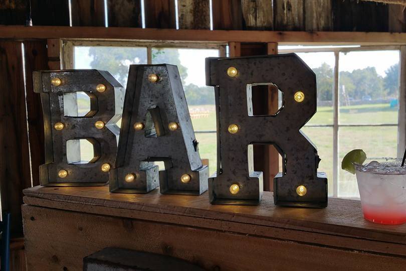 Bar signage