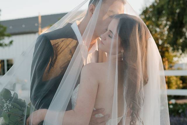 Sunsets on wedding day