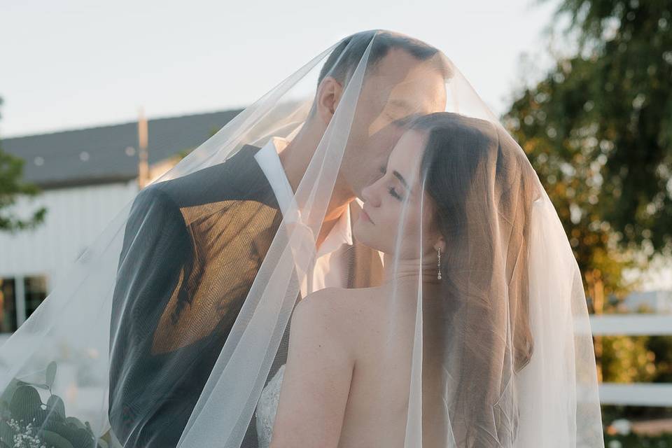 Sunsets on wedding day