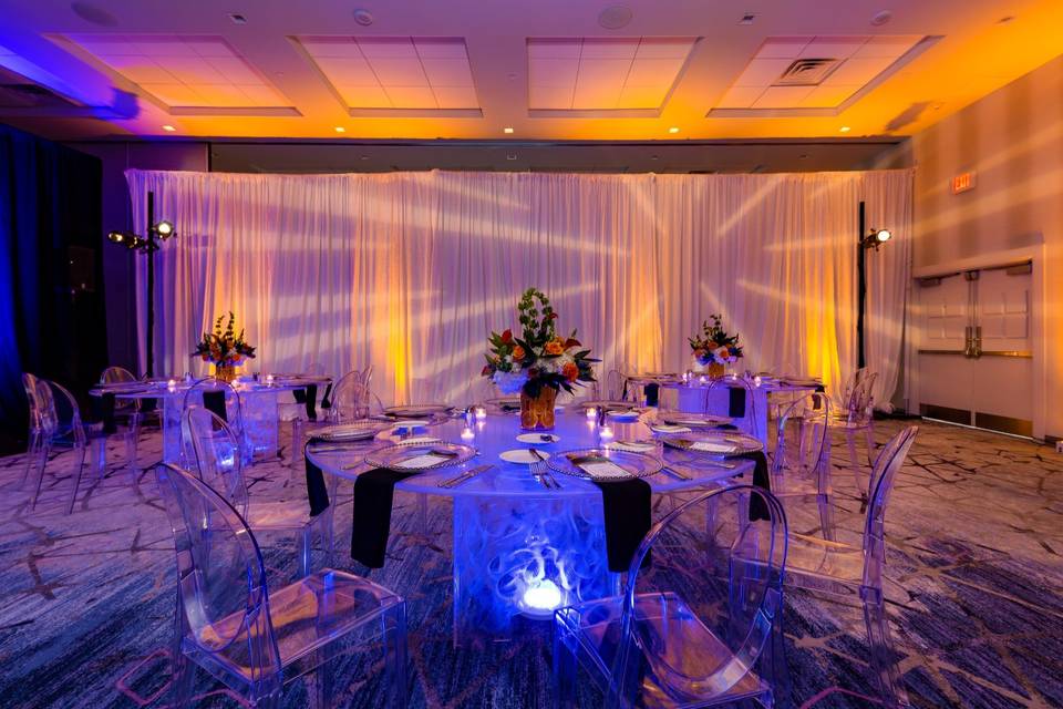 Ballroom White Drape