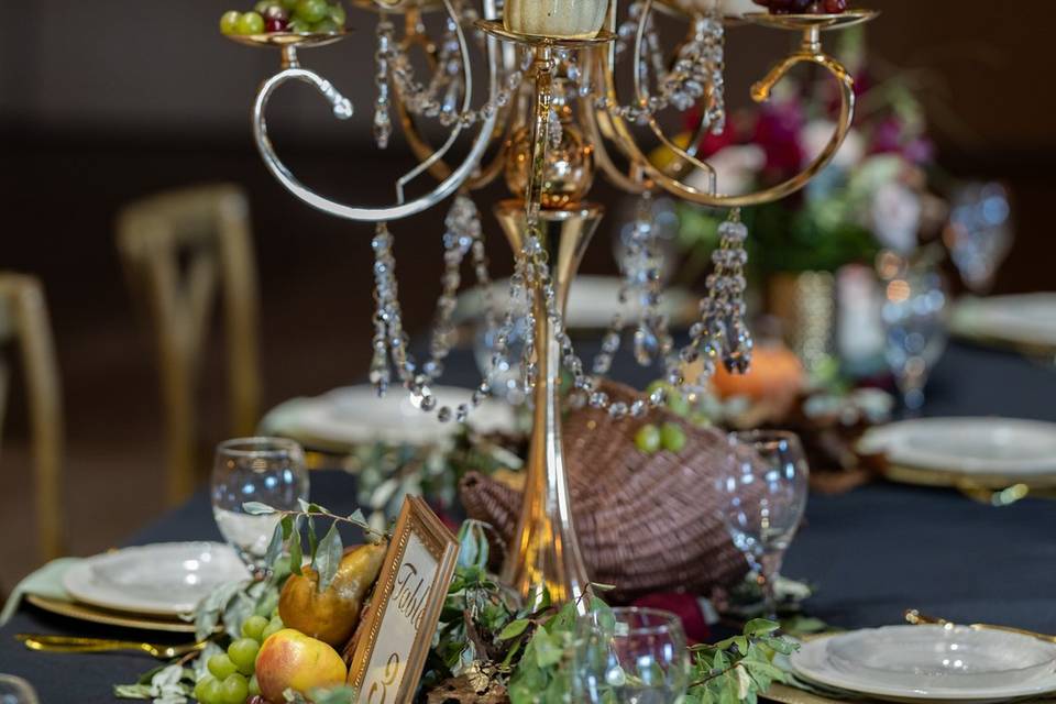 Candelabra centerpiece