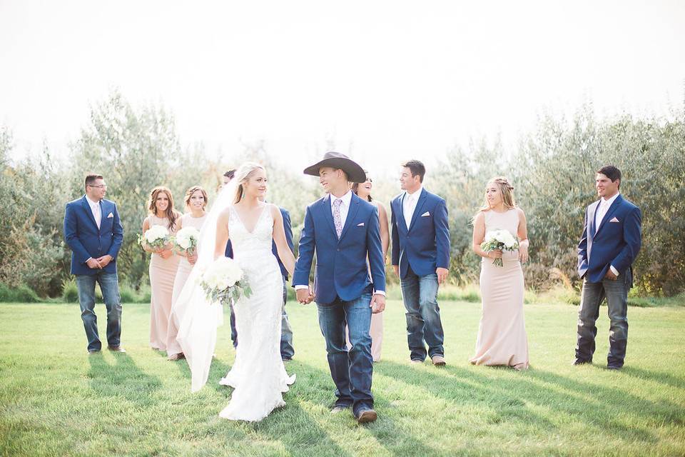 Beautiful Bride and Maids