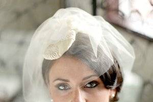 The Custom Teardrop hat with veil will give you that unique modern vintage look. You get to take this teardrop shape and add your own touches to make a one-of-a-kind hat.