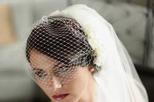 Our French Netting Vari comes with illusion cathedral veil, French netting Bandeau with fascinator. Available for customizing in our French netting area.
