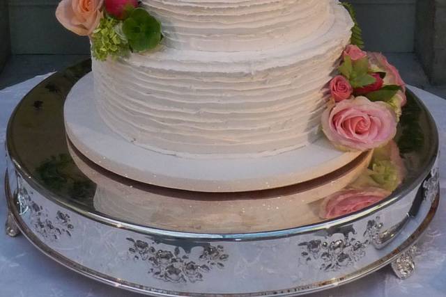 Orange and white frosting