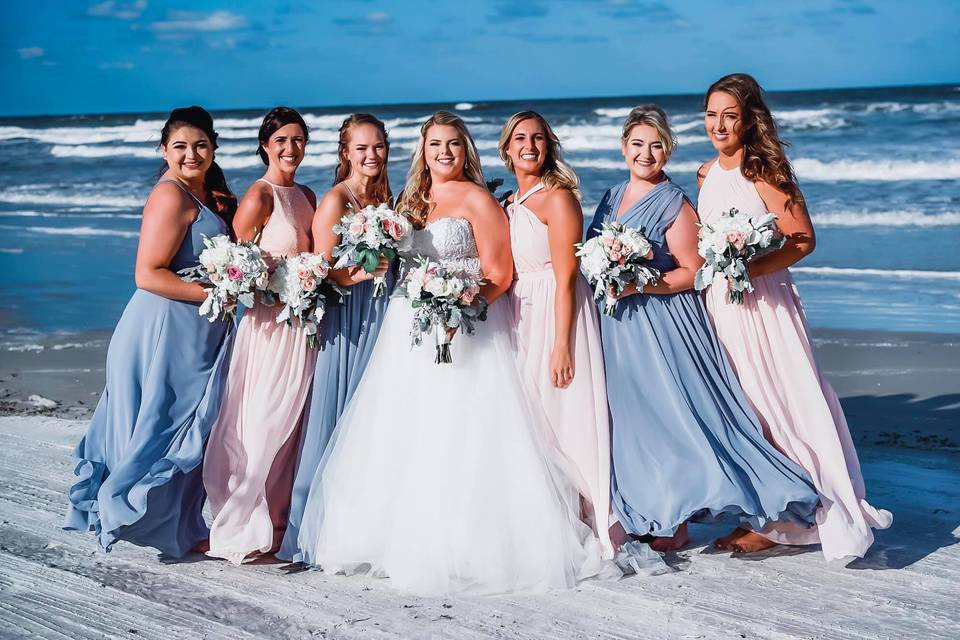 Beach Bridal Party