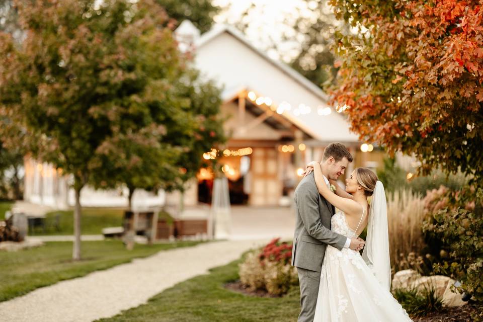 Pavilion in backdrop