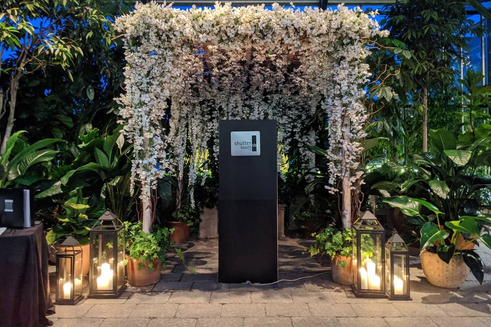 Kiosk with Venue Backdrop