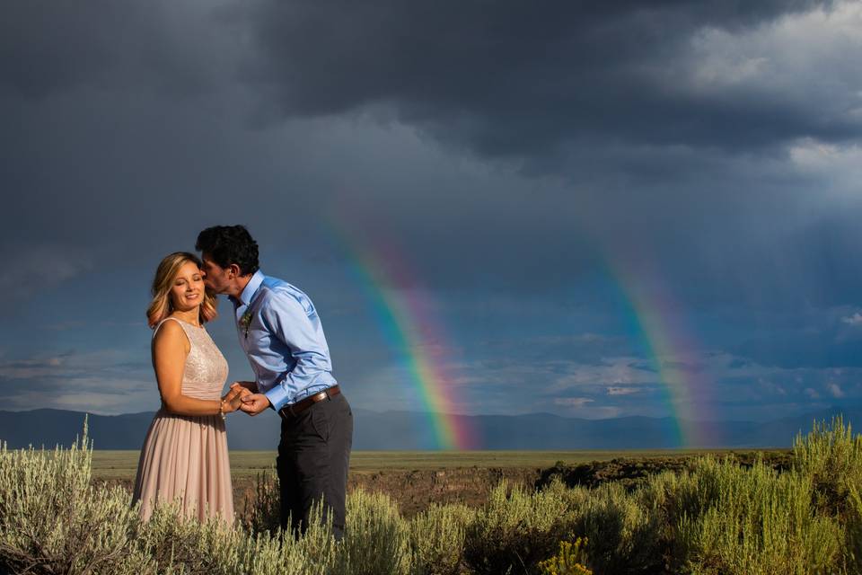Double rainbow for wedding day