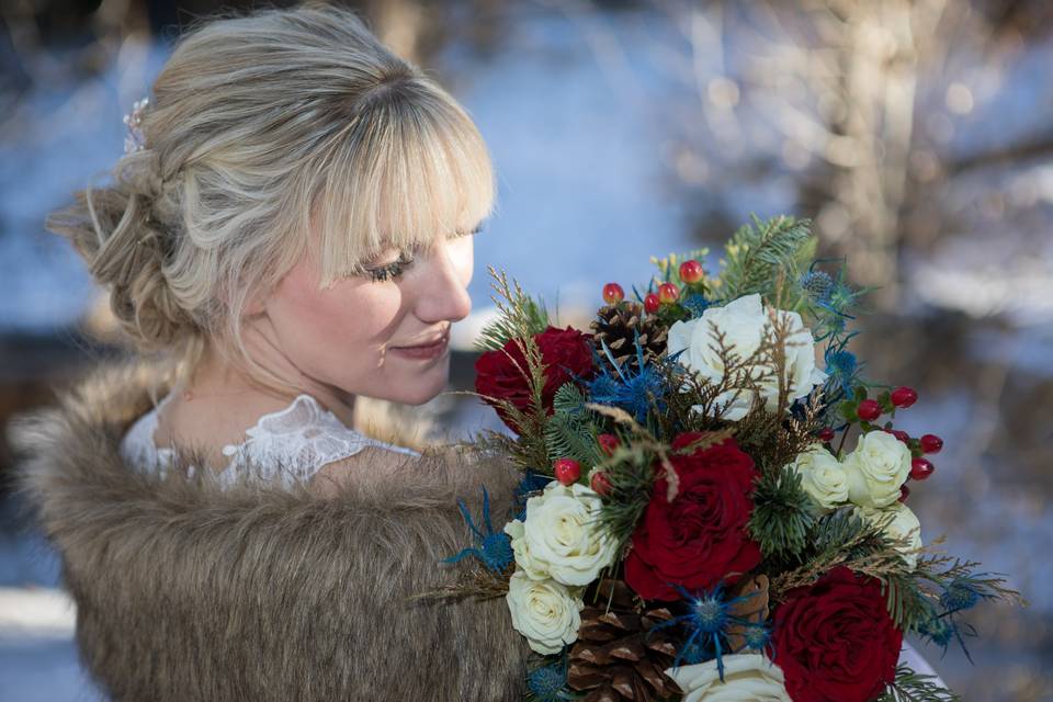 Winter bride in Red River