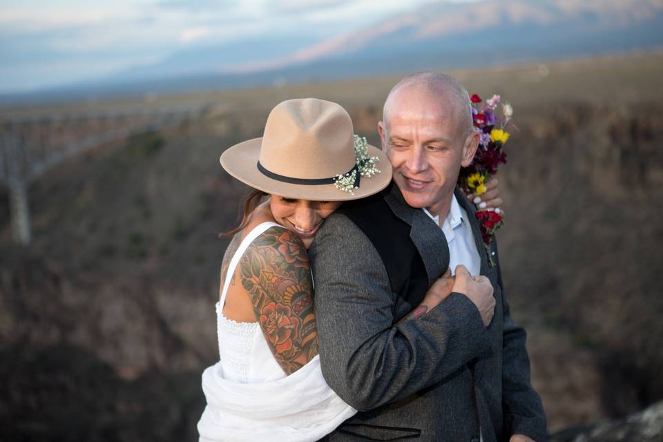 Rio Grande Gorge Wedding love