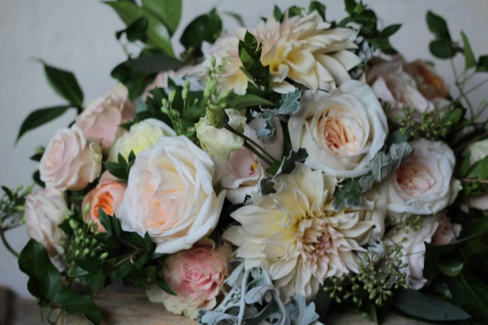 Pastel colored bouquet