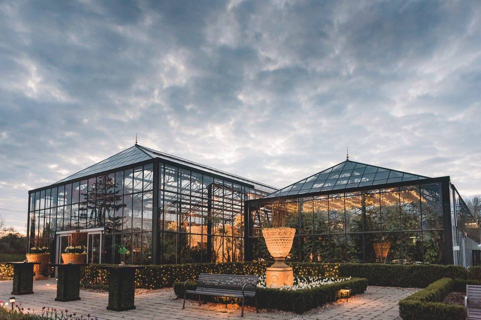 Conservatory at dusk