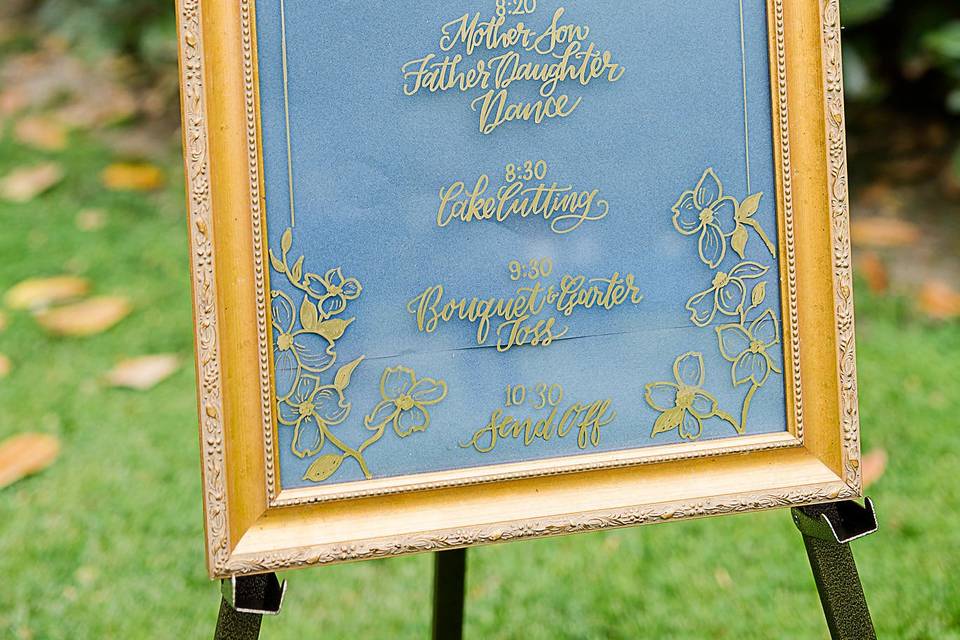 The wedding signage