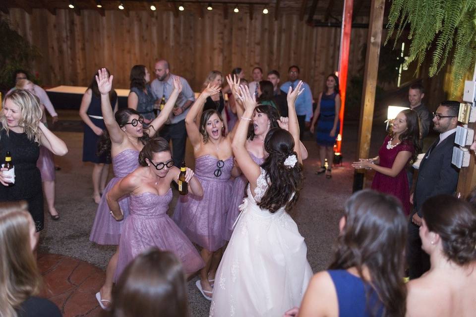 Bridesmaids having fun!