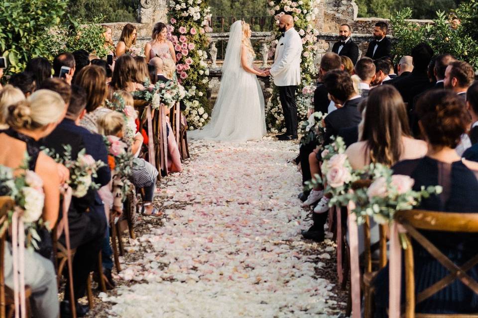 Tuscan castle wedding