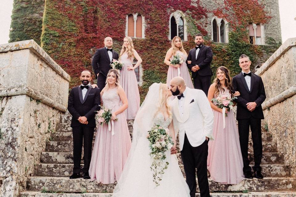 Tuscan castle wedding