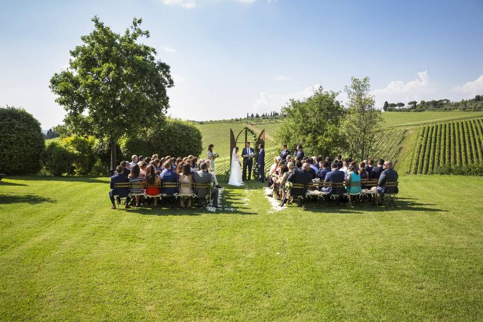 Tuscany wedding ceremony