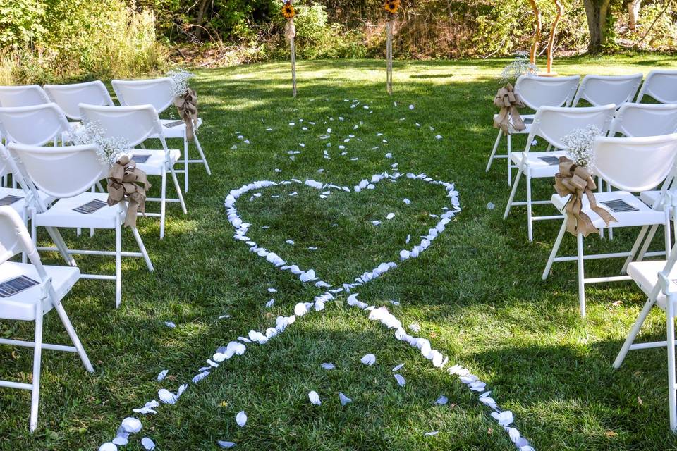 Petal Heart Aisle Runner