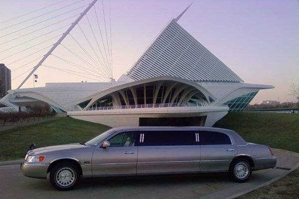 Champagne Anyone? Badger State Limousine Services signature color is Champagne, which offers a great contrast background color for white dress pictures