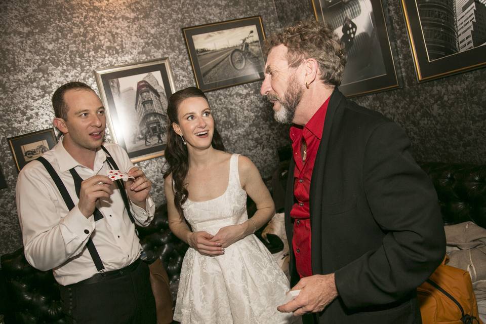 The couple is properly amazed